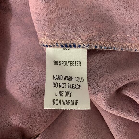 Karlie Dress Womens Medium Blue Tunic Short Sleeve Boho Festival Vacay - Picture 6 of 6